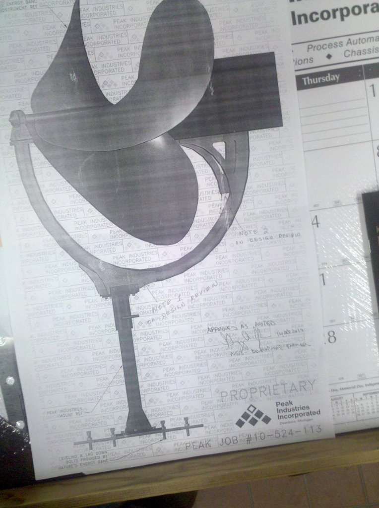 Peak Industries original blueprint drawings